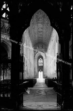 NAVE THROUGH CENTRE OF OPENING OF CHOIR SCREEN